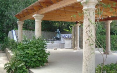 Columnas en Mármol Travertino